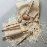 Mini Wooden Cooking and Kitchen Utensil Set