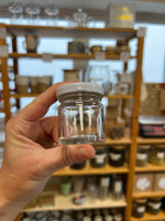 White Top Glass Jars