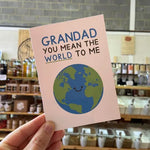 Grandad You Mean The World To Me Card