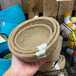 Sale Natural Jute Bowls (Missing 1 Bowl)