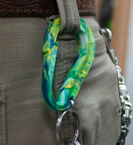 100% Recycled Plastic Carabiner Key Clip – Lemon and Jinja