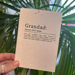 Grandad Definition Greetings Card