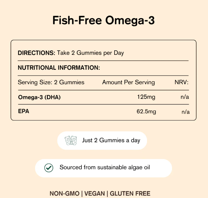 Fish Free Omega-3 Gummies