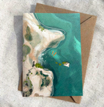Over Emerald Seas Greetings Card