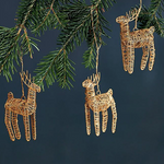 Ramya Wire Brass Reindeer Tree Decoration