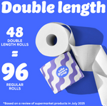100% Recycled + Double Length Toilet Paper