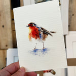 Robin Watercolour Greetings Card