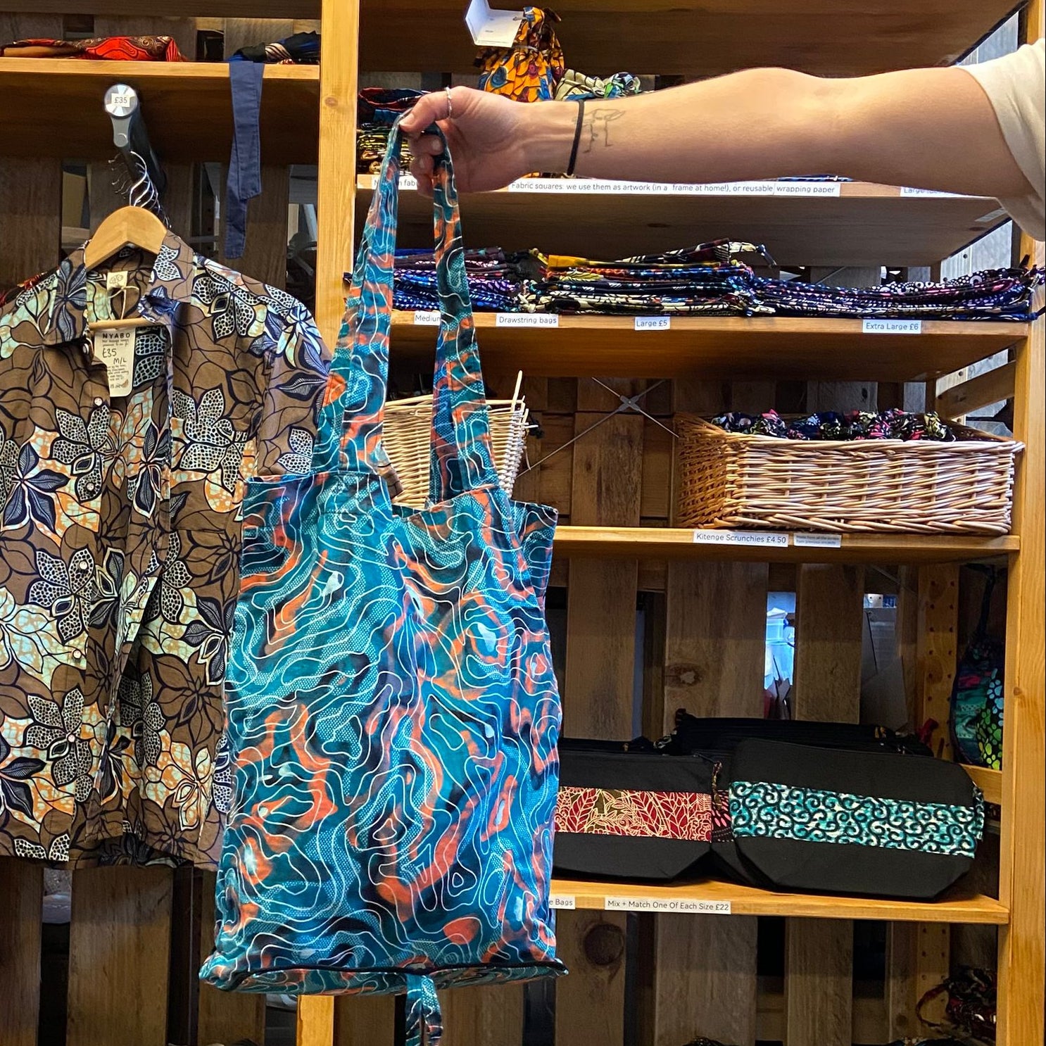 Kitenge Foldable Shopping Bag