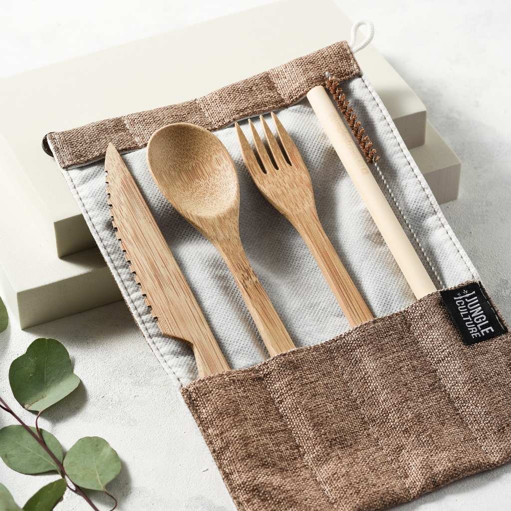 Reusable Bamboo Cutlery Set