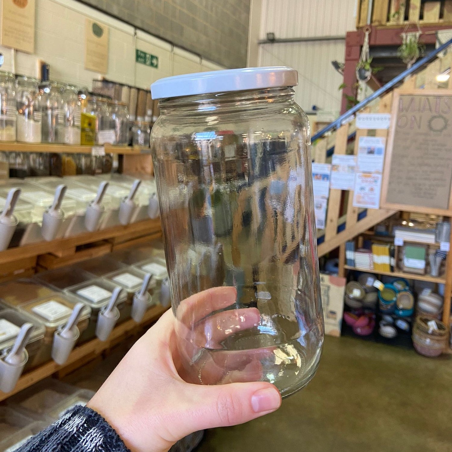 White Top Glass Jars