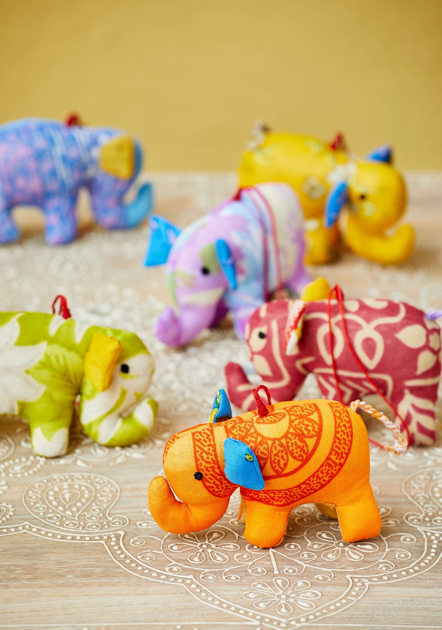 Elephant Recycled Sari Christmas Tree Decoration