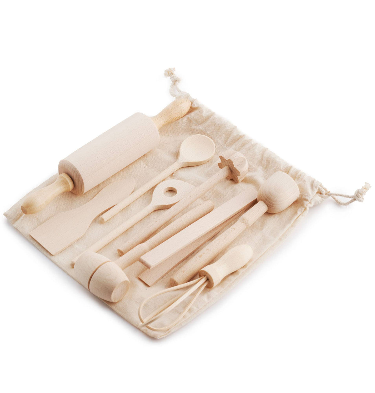 Mini Wooden Cooking and Kitchen Utensil Set
