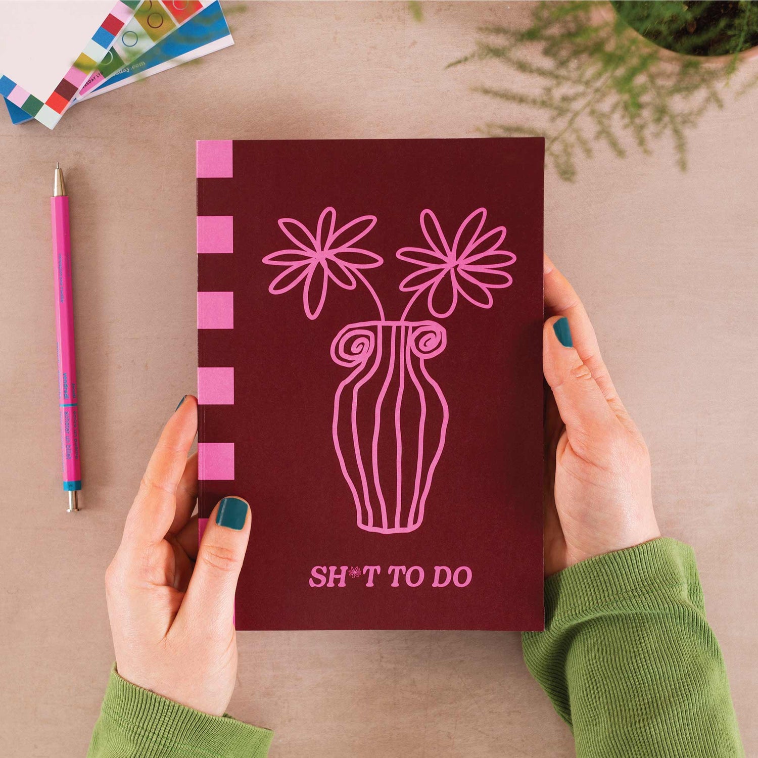 A5 Hot Pink Bloom Notebook