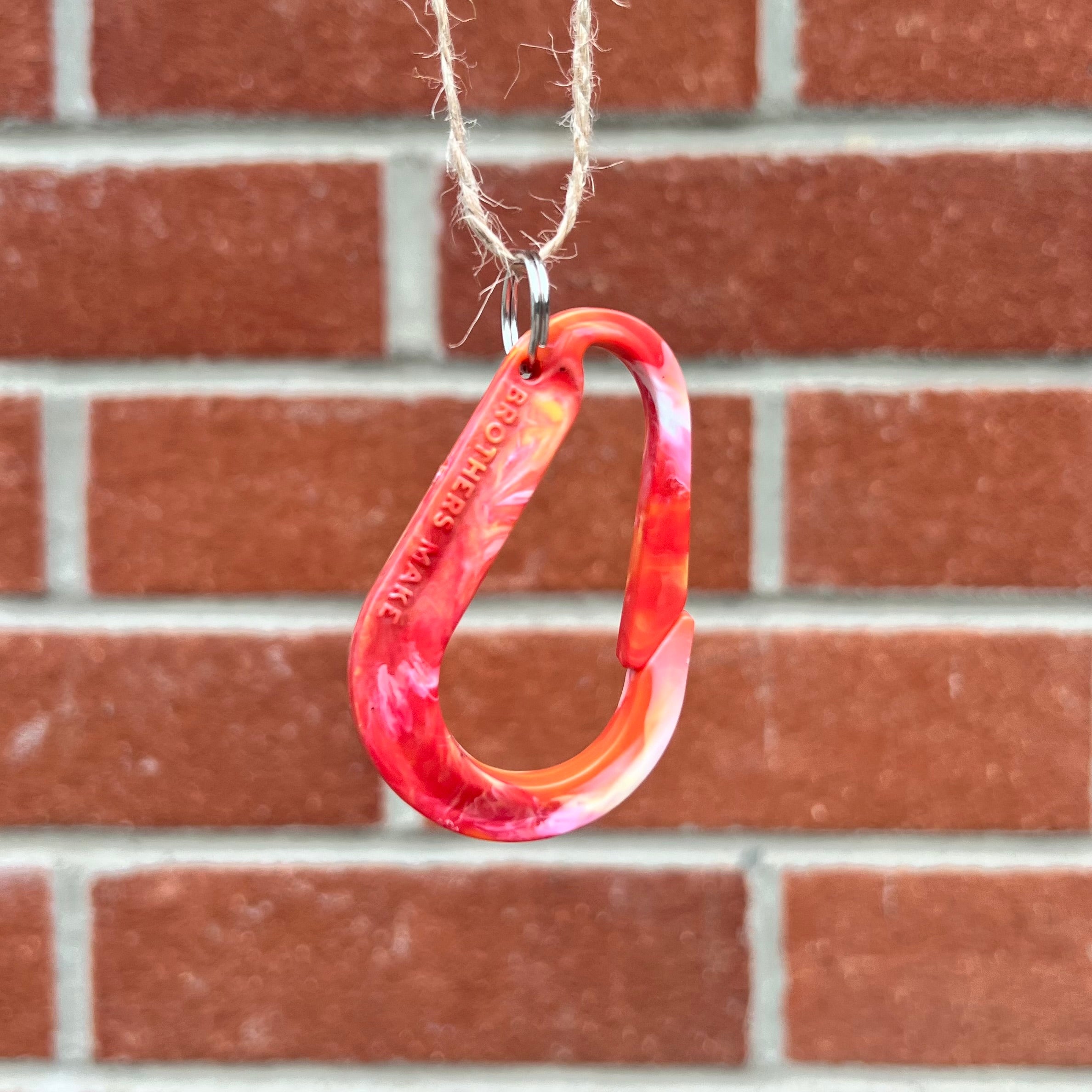 100% Recycled Plastic Carabiner Key Clip – Lemon and Jinja