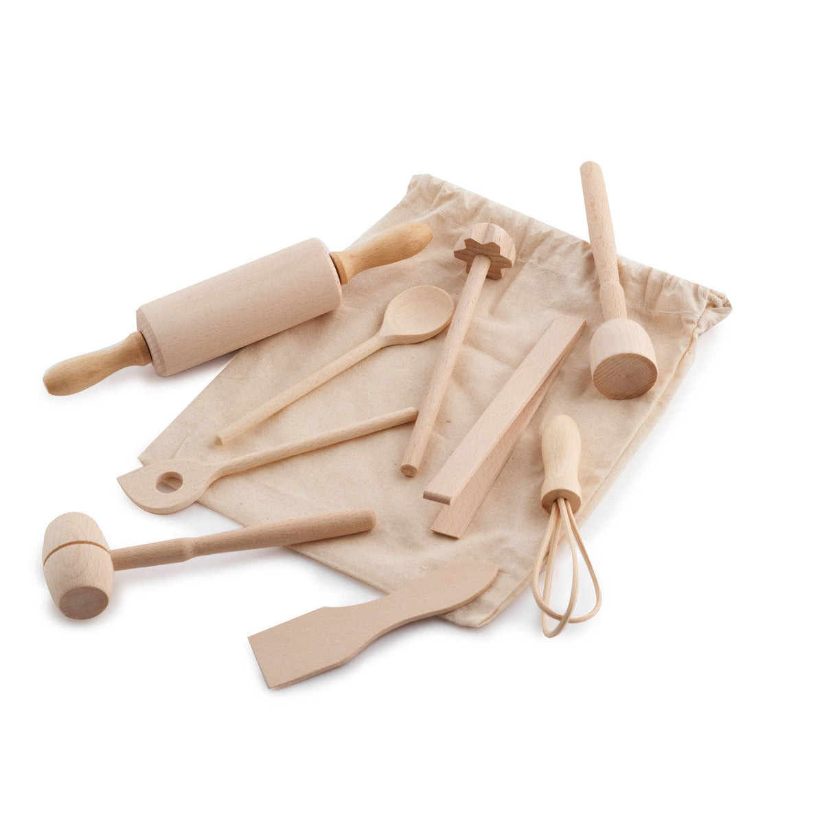 Mini Wooden Cooking and Kitchen Utensil Set