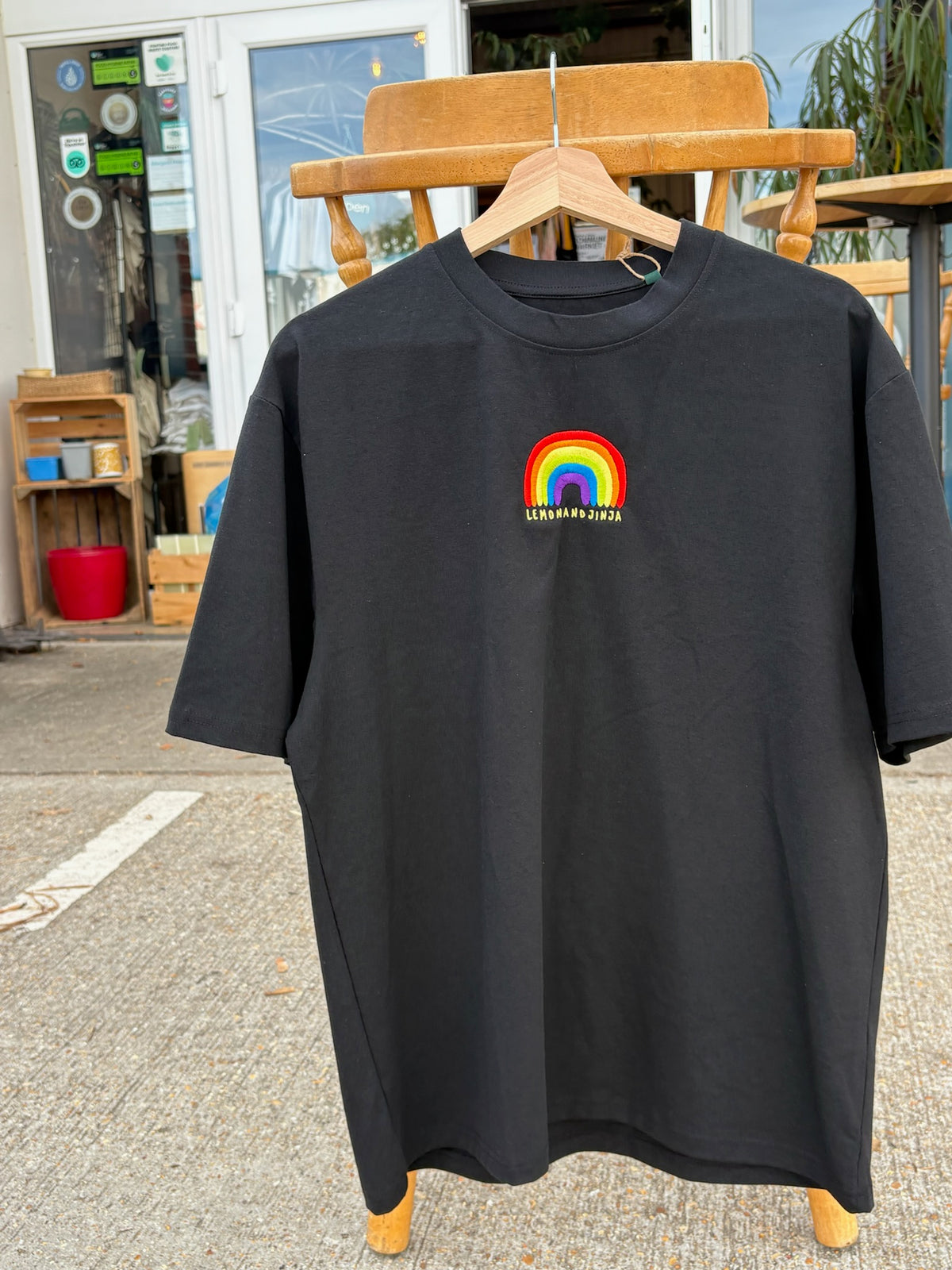 Rainbow Embroidered T-Shirt