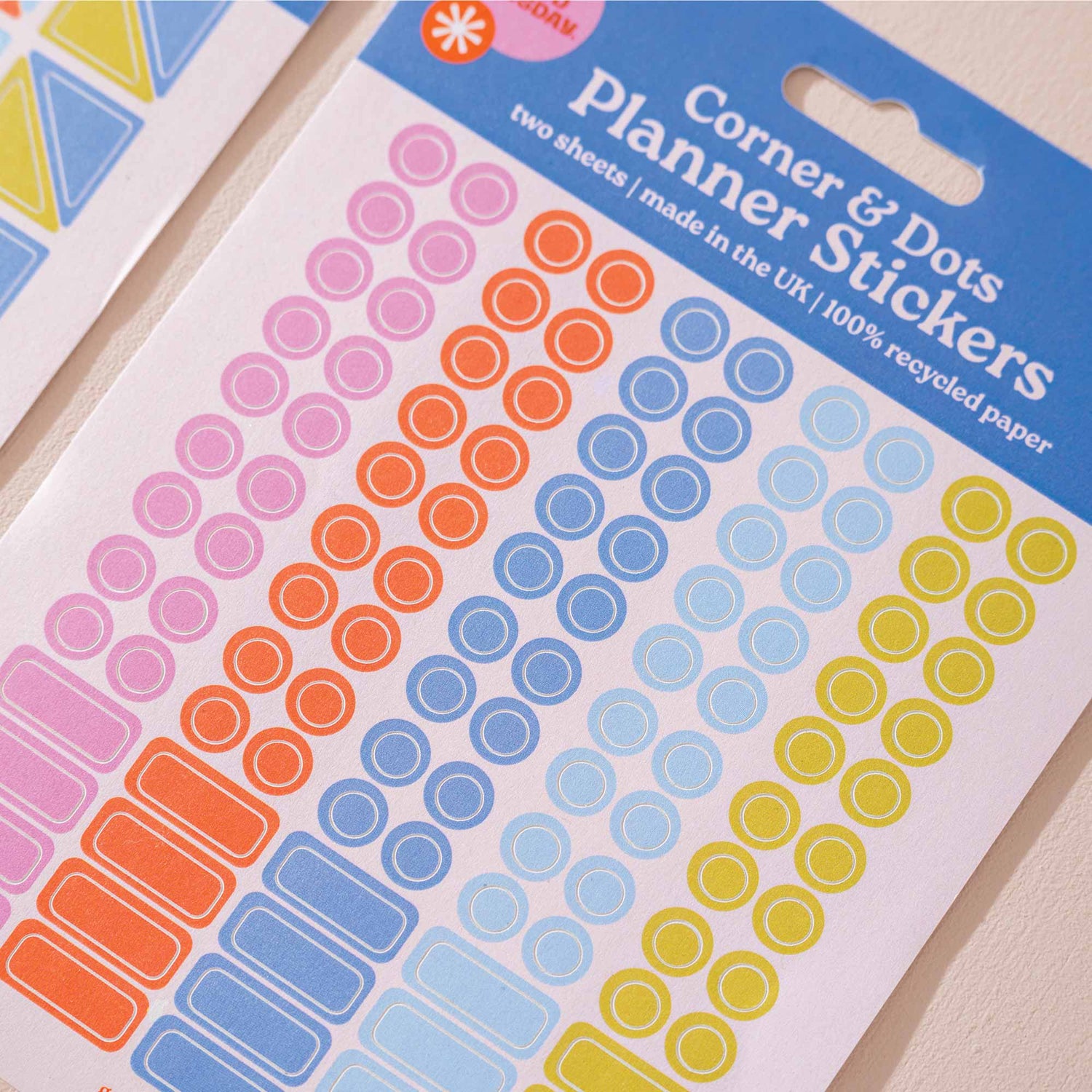Colourful Calendar Recycled Paper Sticker Pack