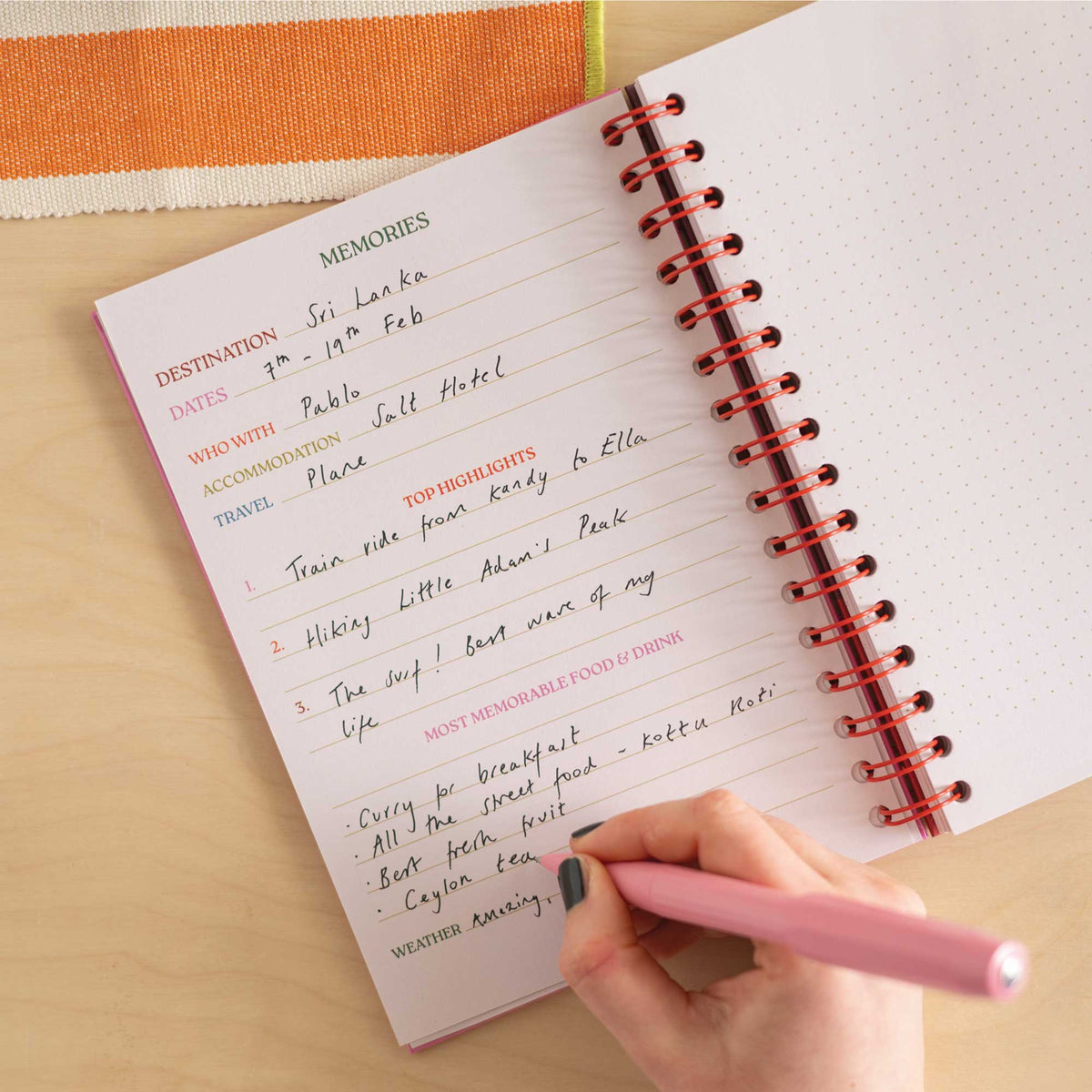 Travel Memory Travel Journal Bold Escapes A5