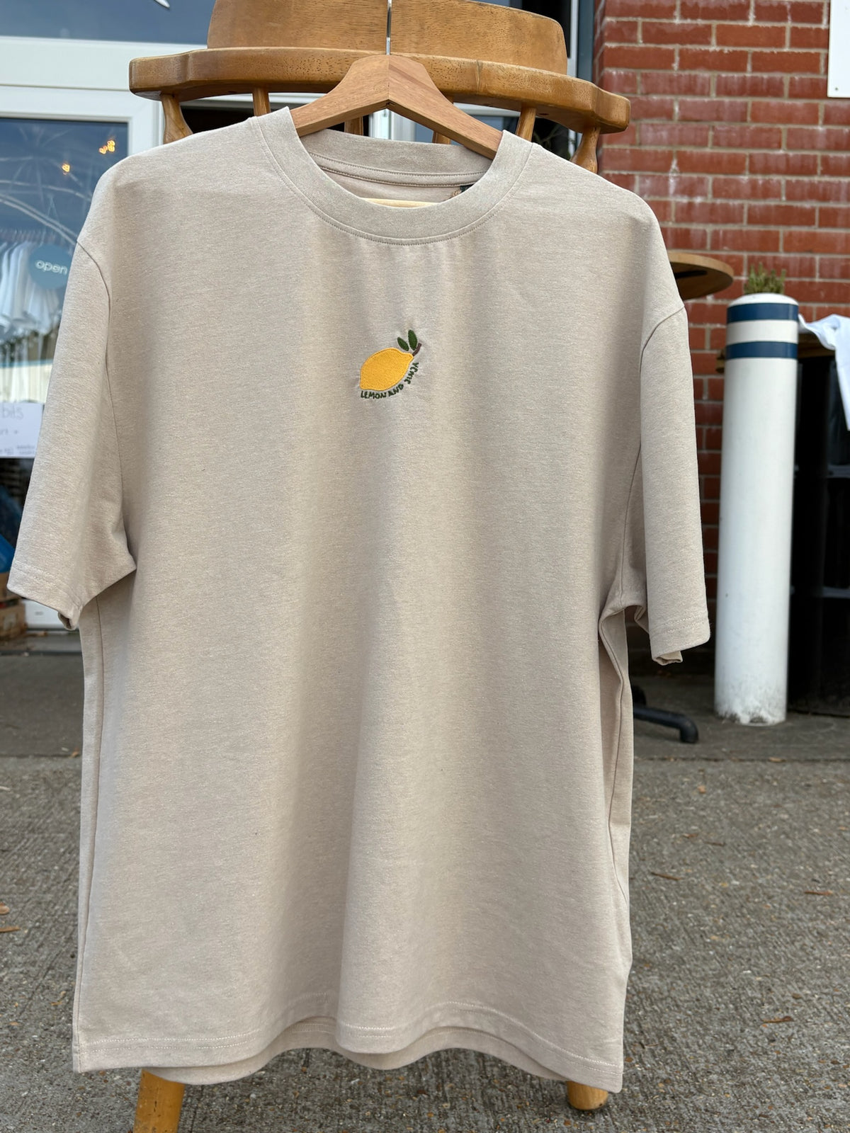 Yellow Lemon Embroidered T-Shirt