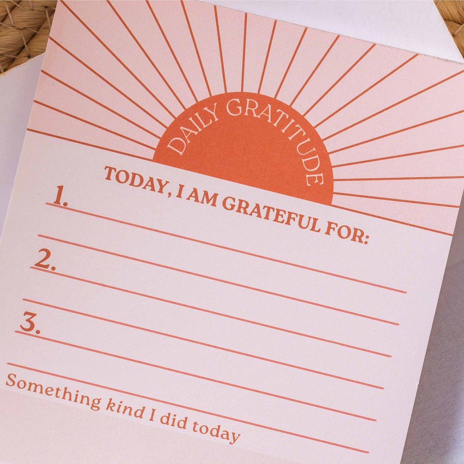 Sun Ray A6 Daily Gratitude Pad