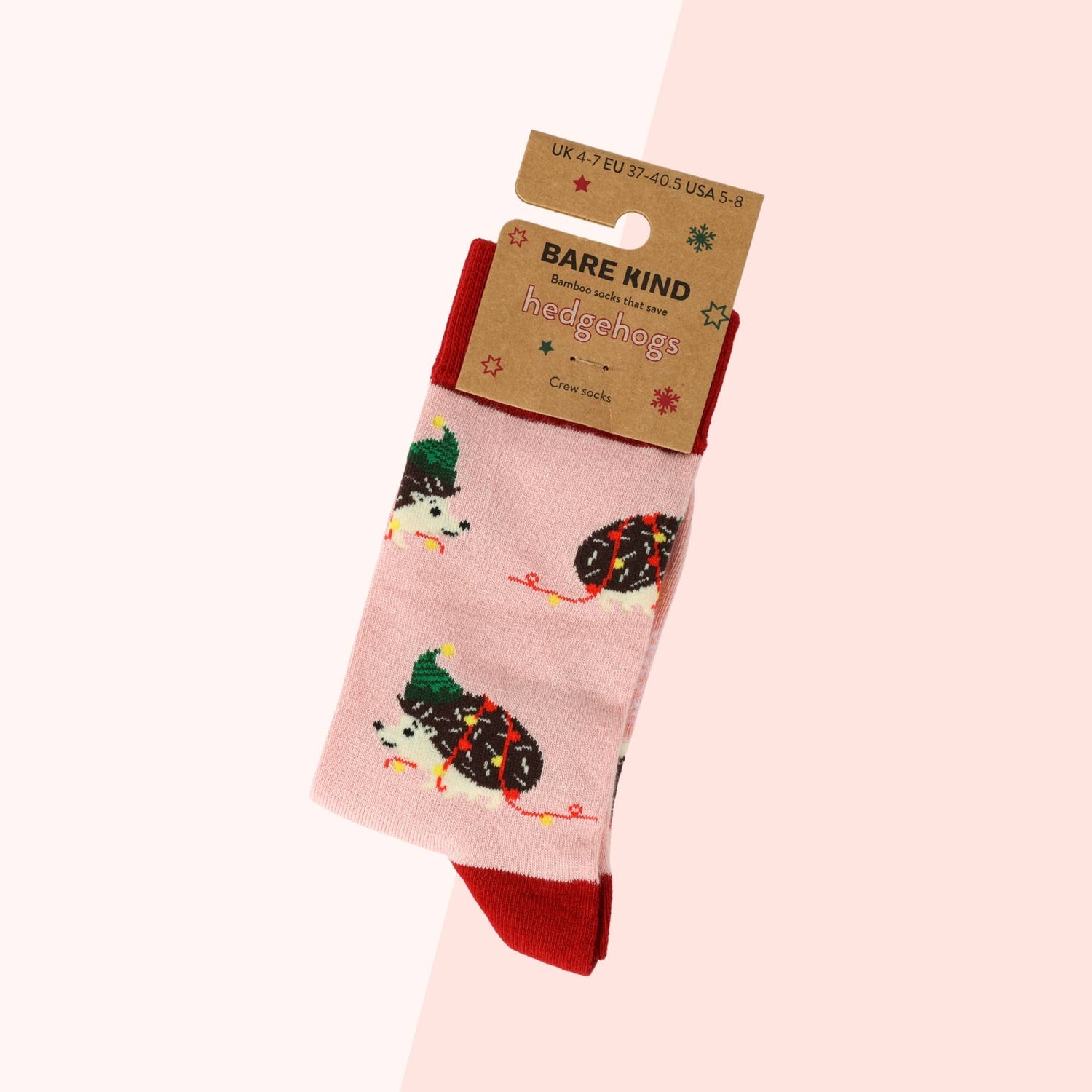 Christmas Hedgehog Socks