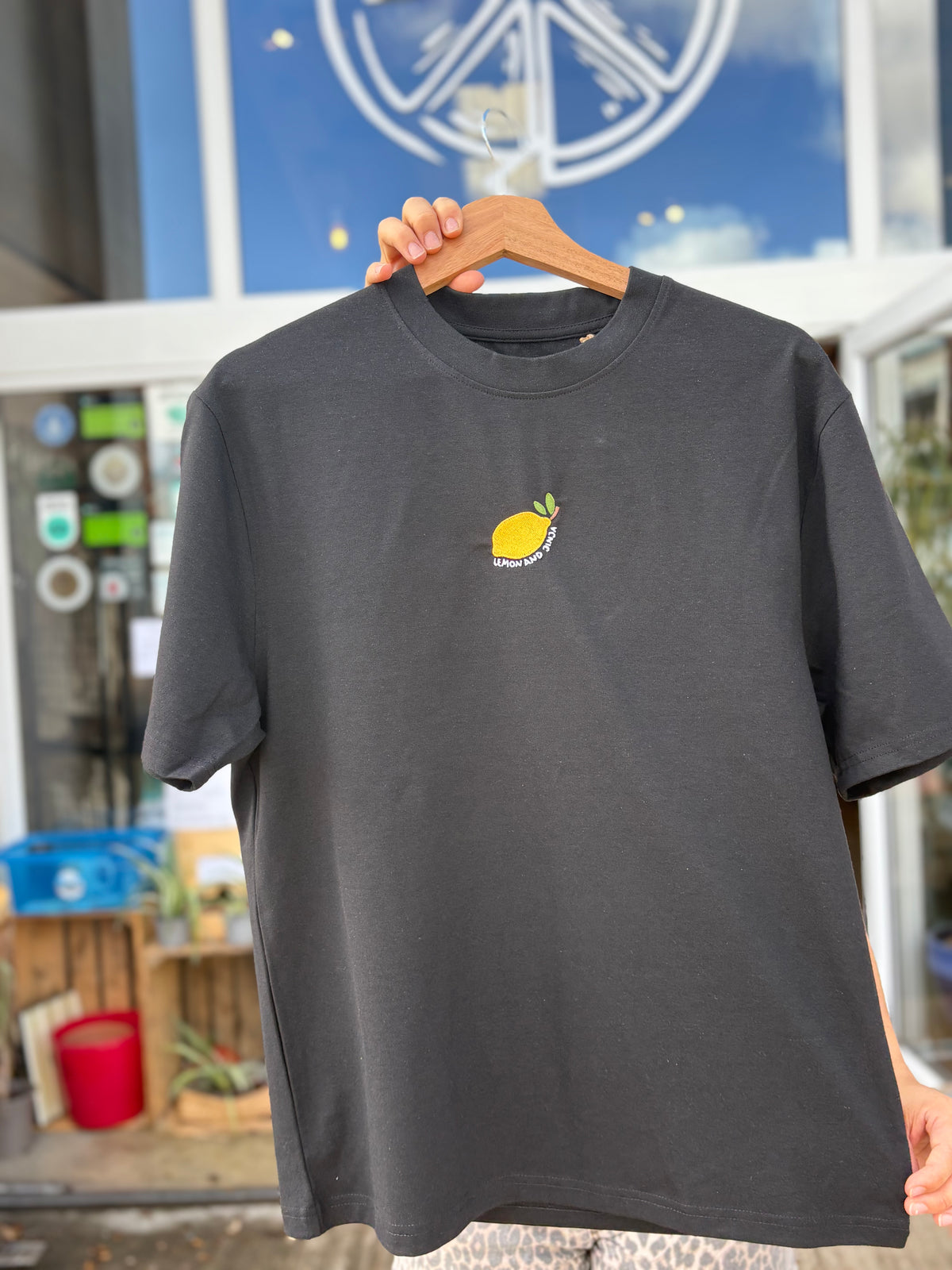 Yellow Lemon Embroidered T-Shirt