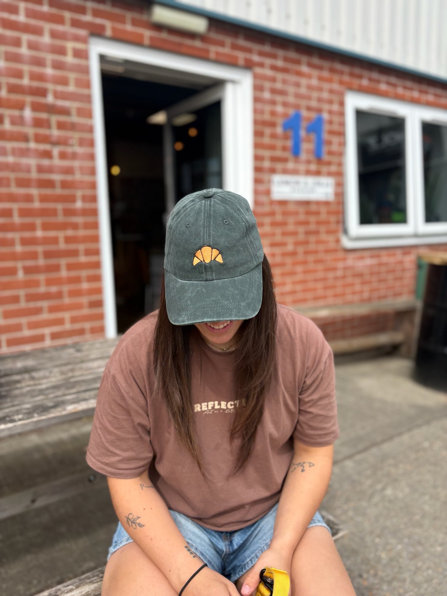 Croissant Vintage Style Cap