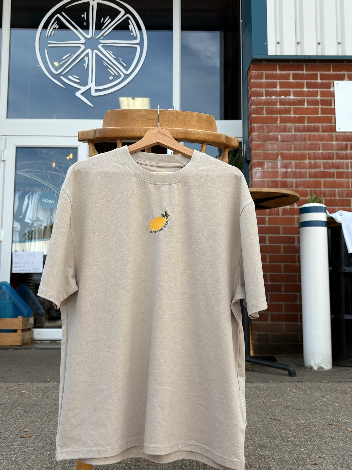 Yellow Lemon Embroidered T-Shirt