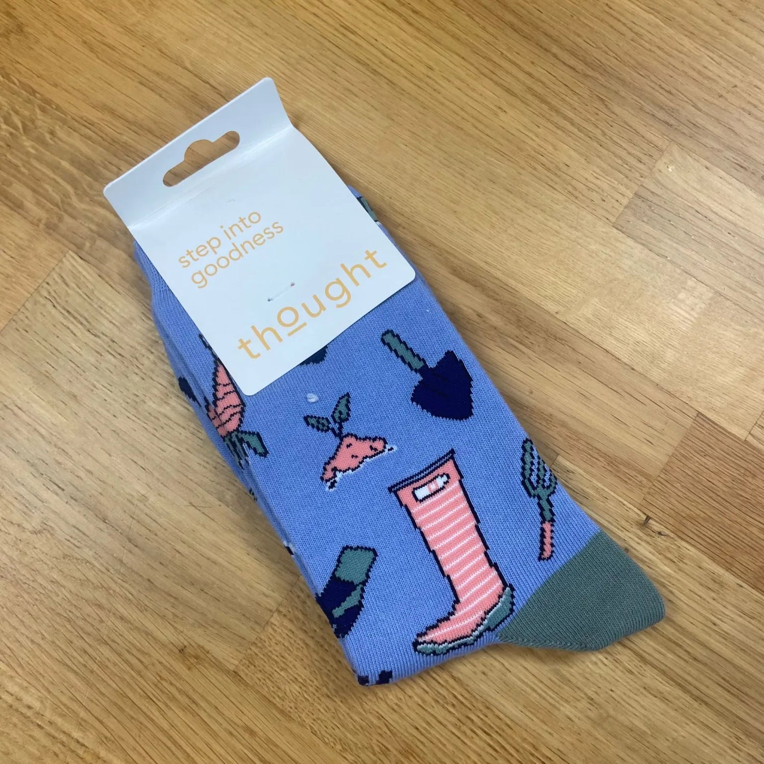 Blue Gardening Bamboo Socks 4-7