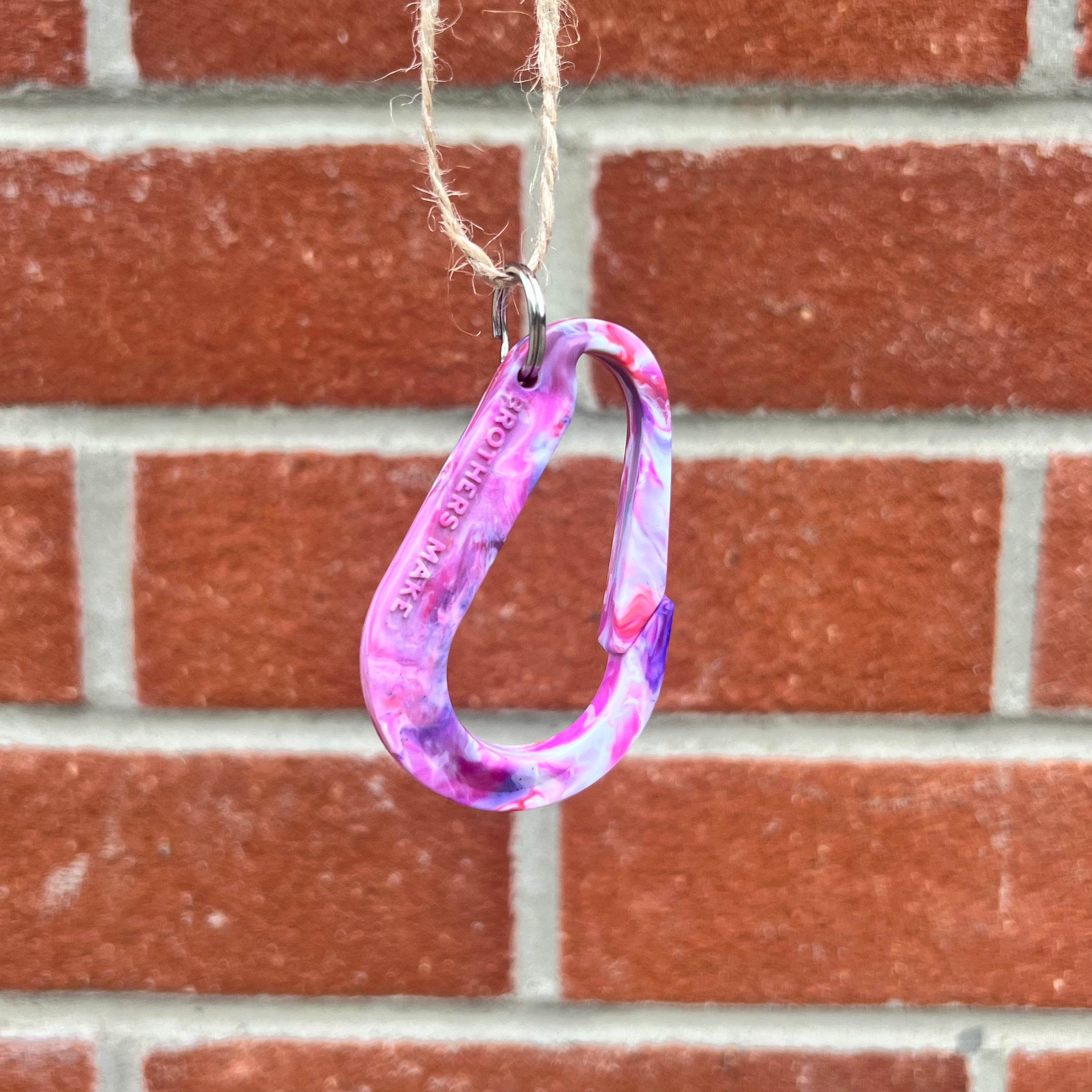 100% Recycled Plastic Carabiner Key Clip – Lemon and Jinja