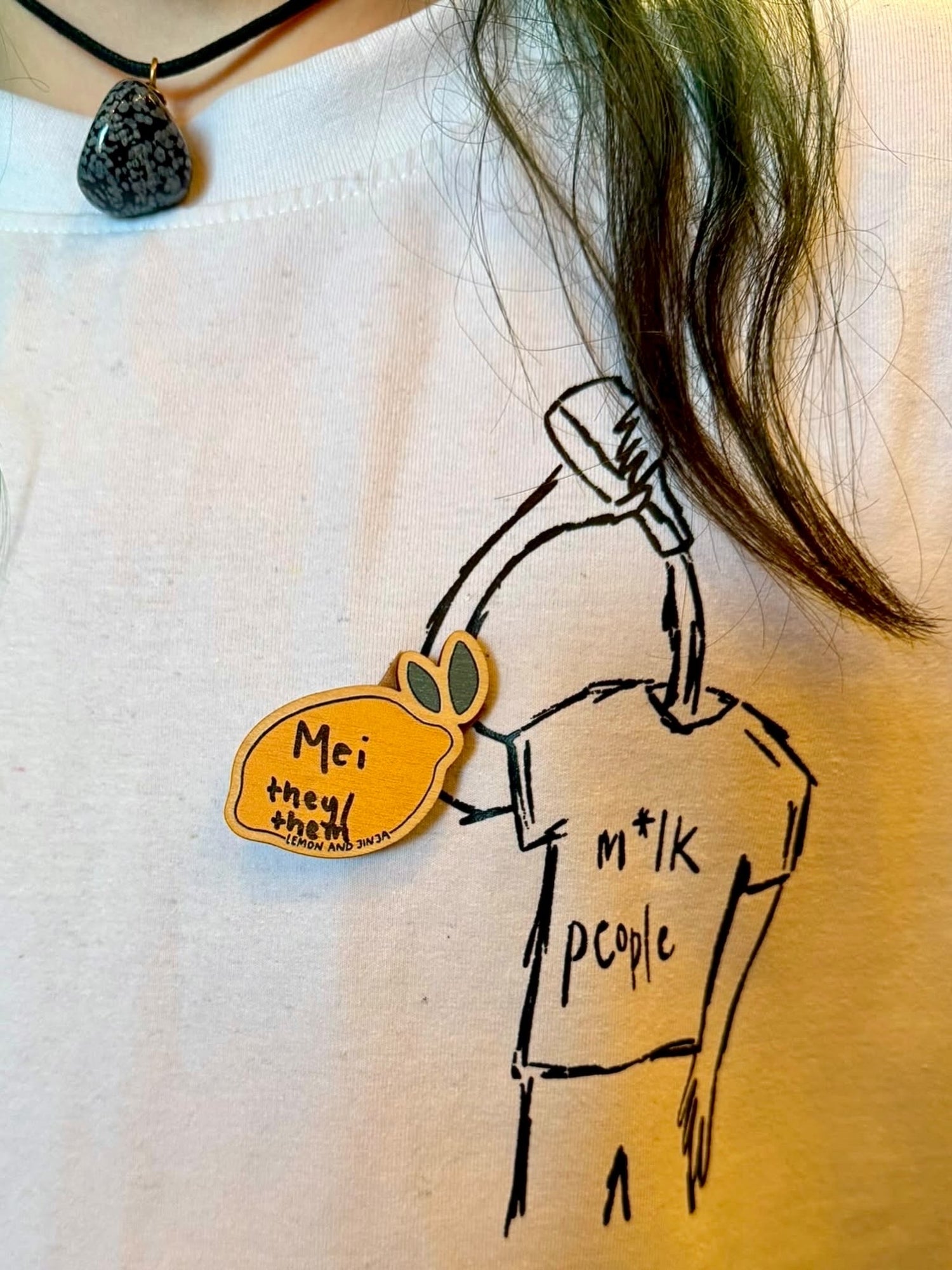 Lemon & Jinja Wooden Pin Badge