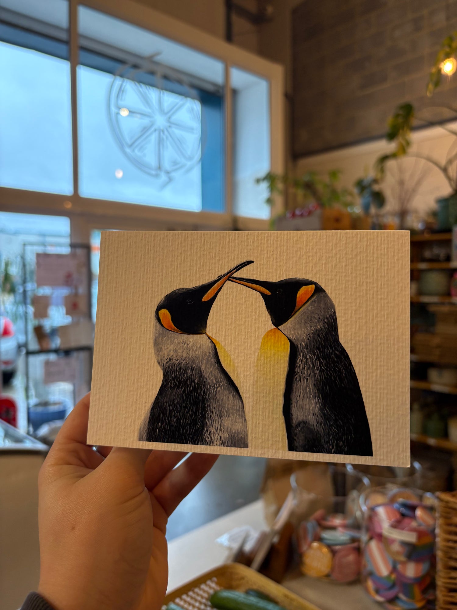 Penguins Watercolour Greetings Card