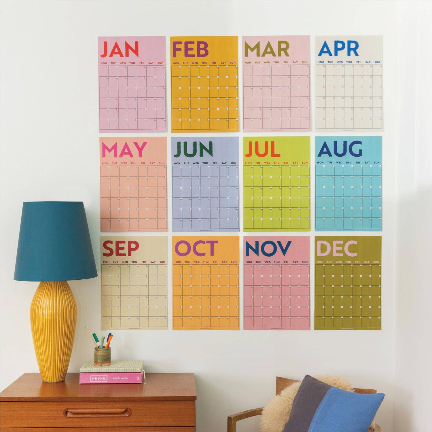 Monthly Undated A3 Wall Planner