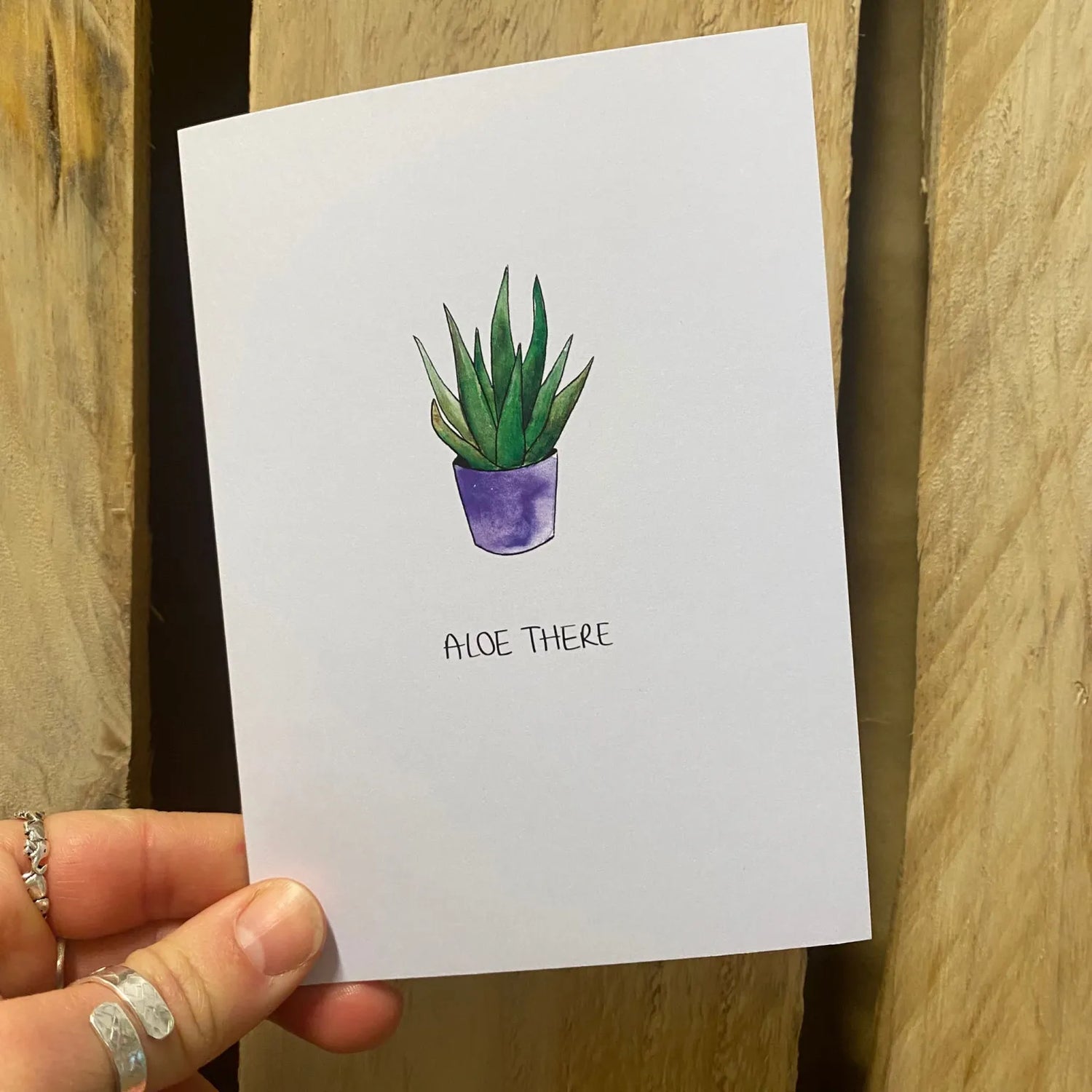 Aloe There Greetings Card