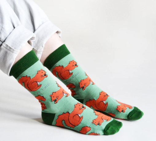 Red Squirrel Socks