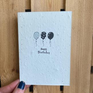 Happy Birthday Greetings Cards on Seed Paper