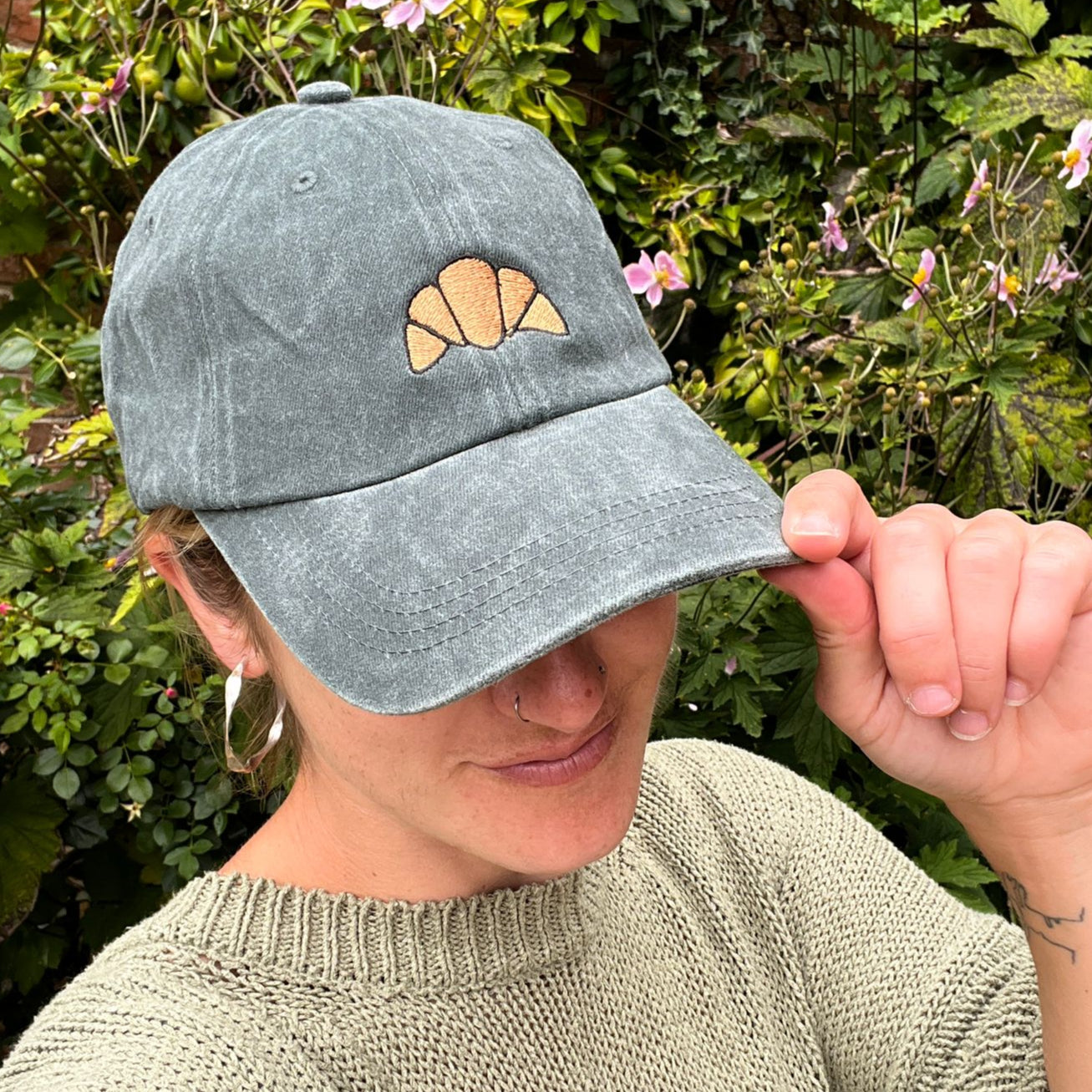 Croissant Vintage Style Cap