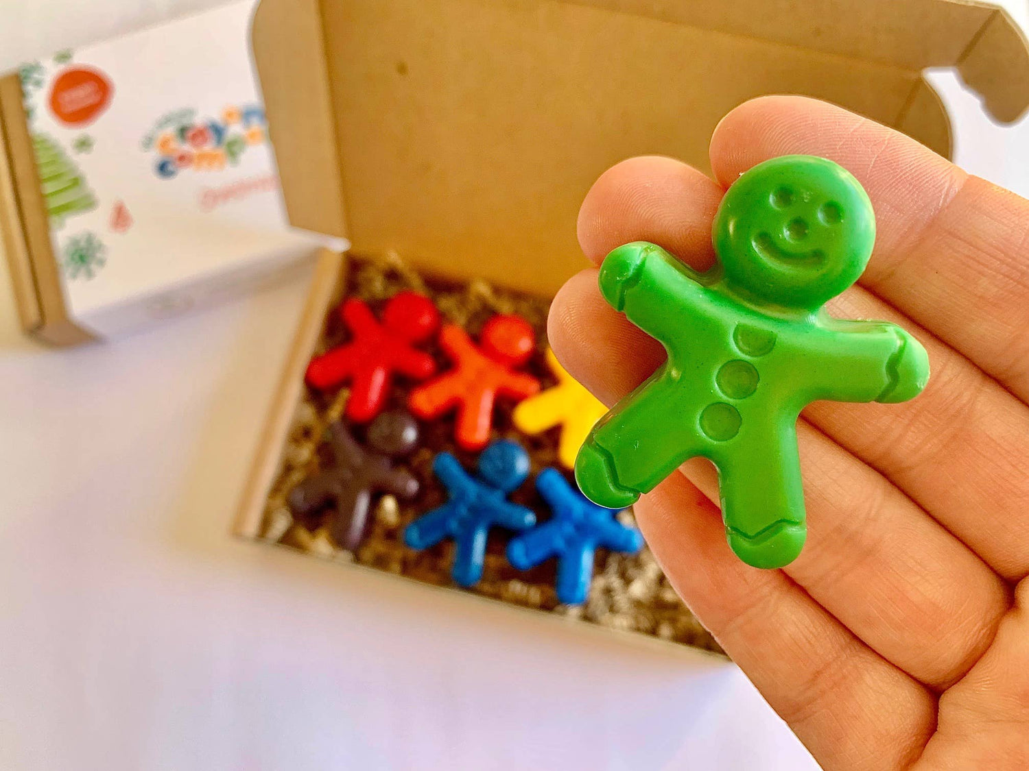 Christmas Gingerbread Men Vegan Crayons