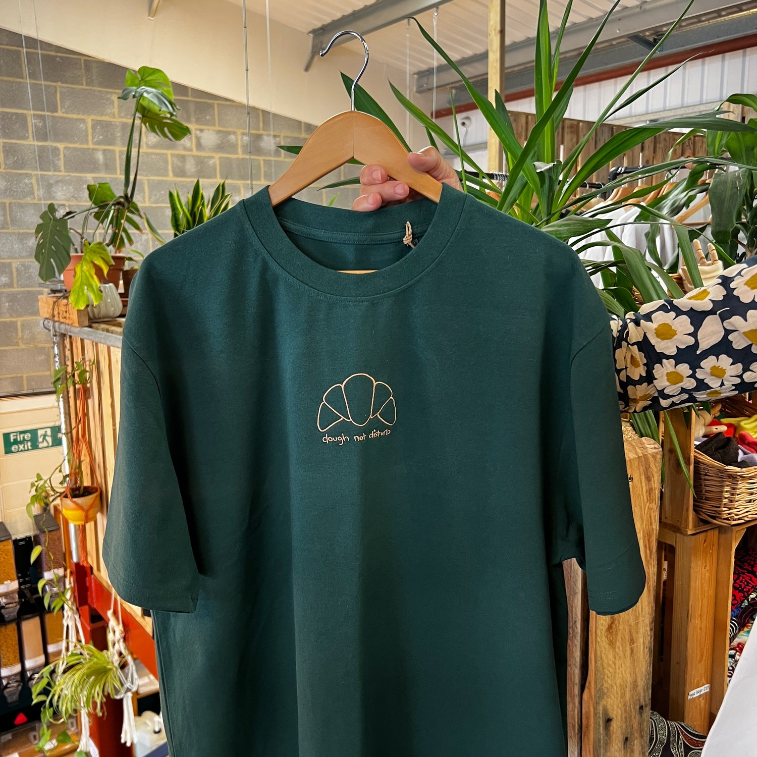 Dough not Disturb Embroidered Croissant T-Shirt
