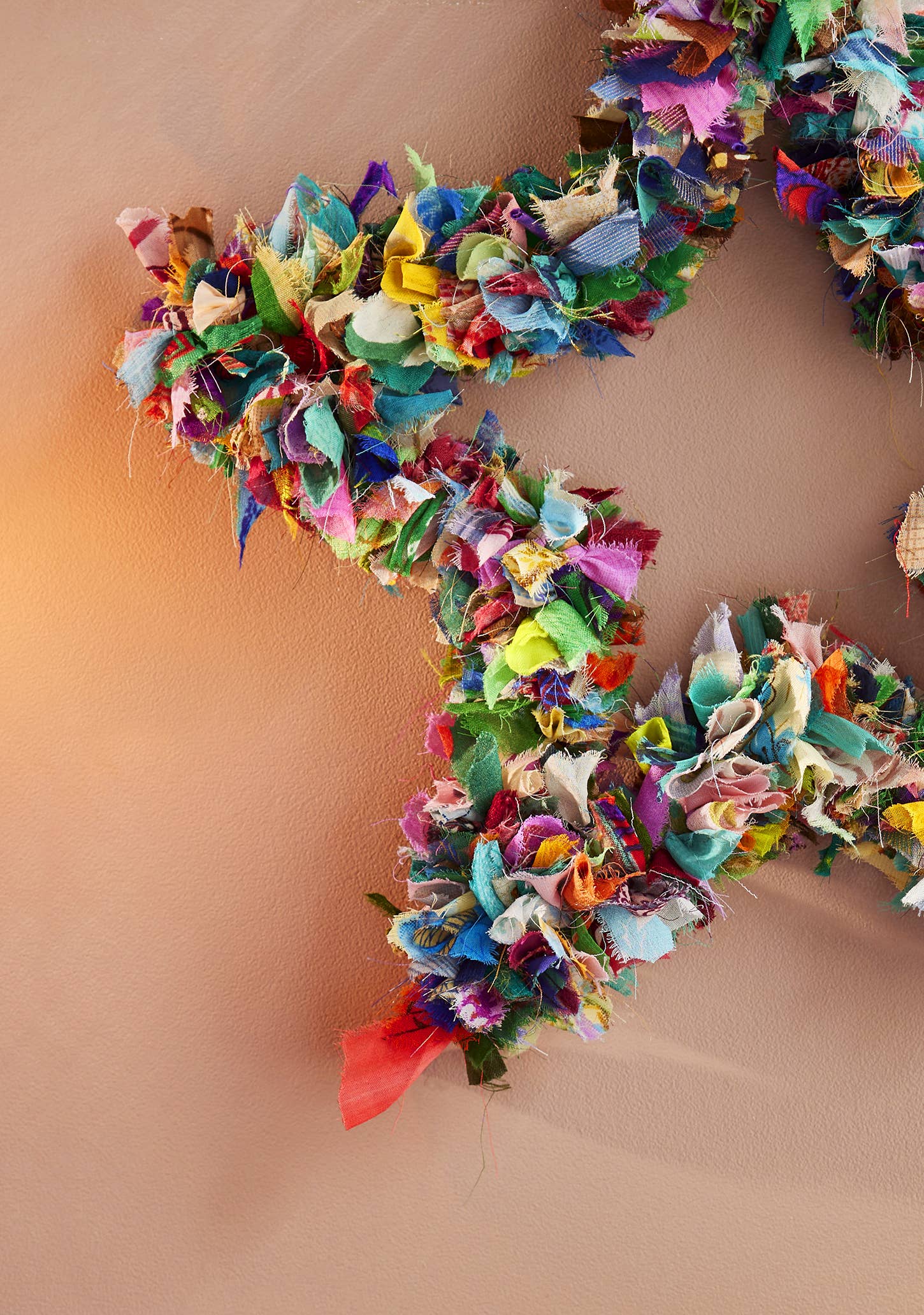 Recycled Sari Multicolour Star Wreath