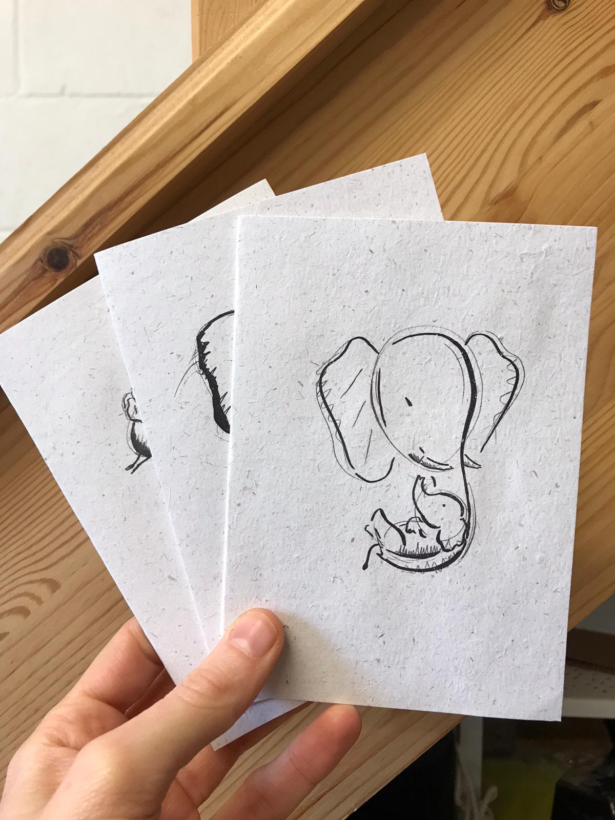 Elephant Dung Greetings Card