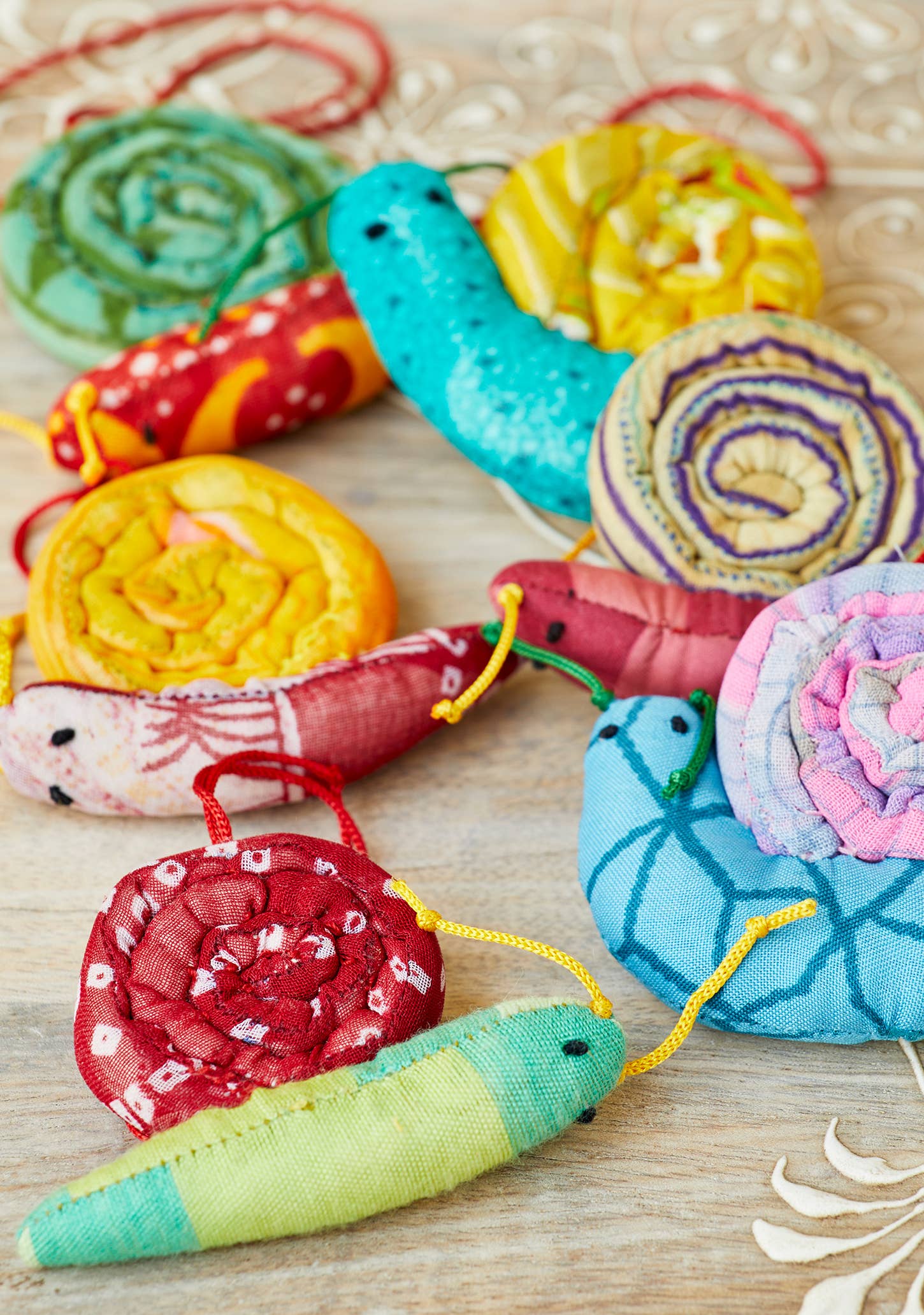 Snail Recycled Sari Christmas Tree Decoration