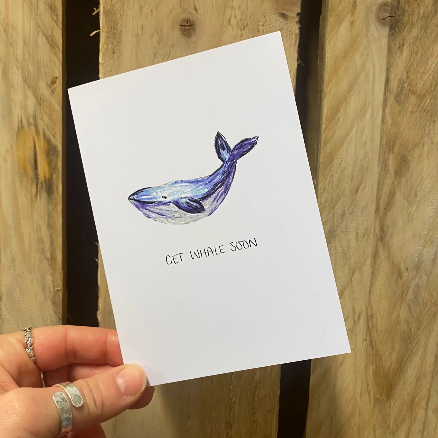 Get Whale Soon Greetings Card