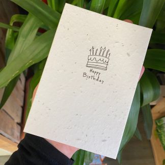 Happy Birthday Greetings Cards on Seed Paper