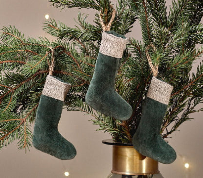 Cotton Velvet Mini Stocking