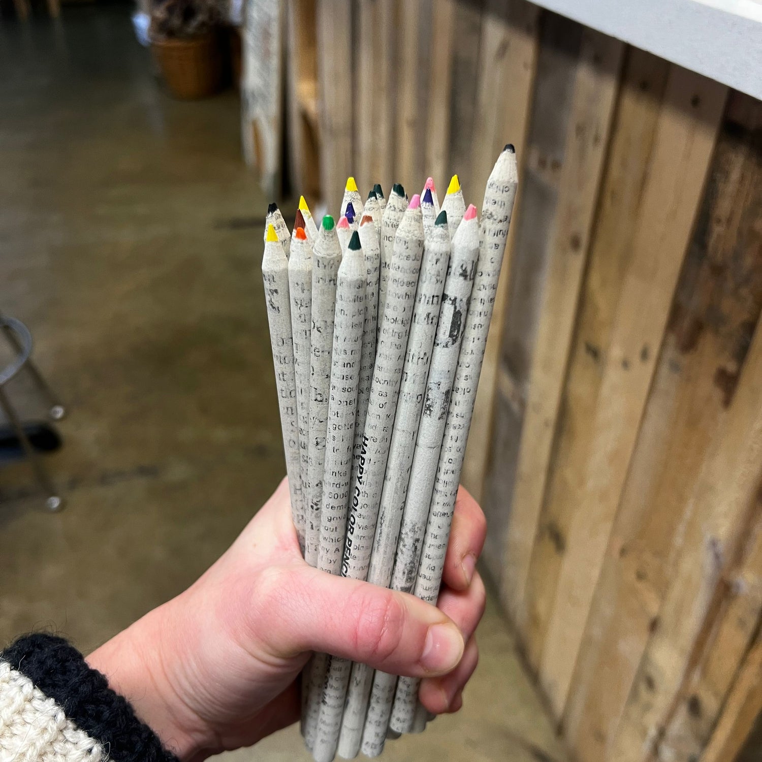 Newspaper Colouring Pencils