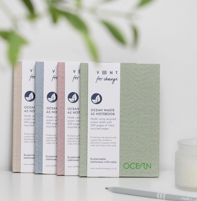 Garbage Notebook A5 Recycled Ocean Waste Notebook – Lemon and Jinja