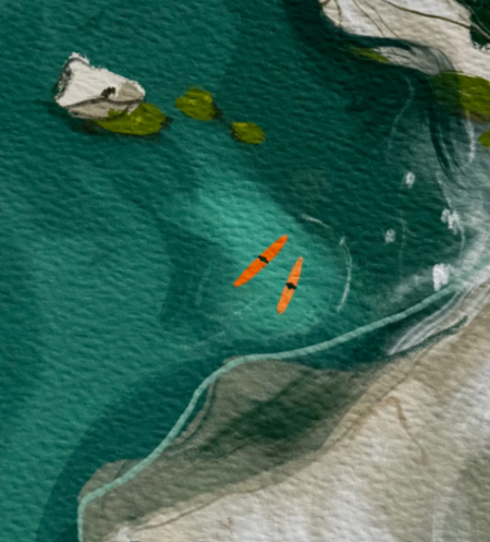 'Over Emerald Seas' Yaz Baxter Print