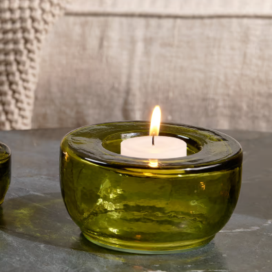 Sakha Green Recycled Glass Tealights