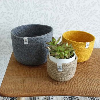 Tall Jute Bowls